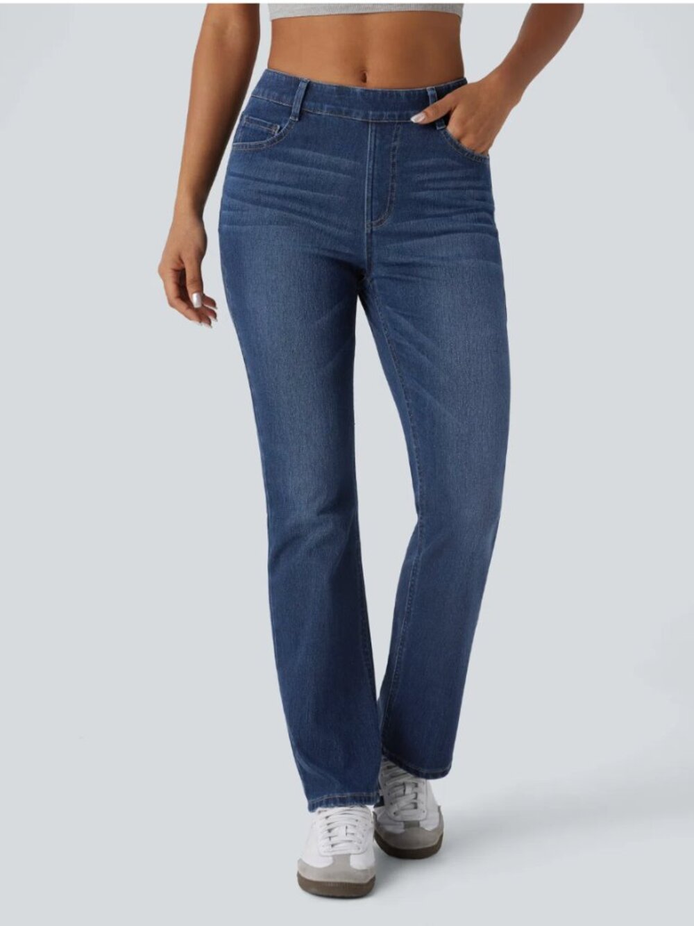 Halara NWOT Flex™ High Waisted Pockets Washed Casual Bootcut Jeans - SP